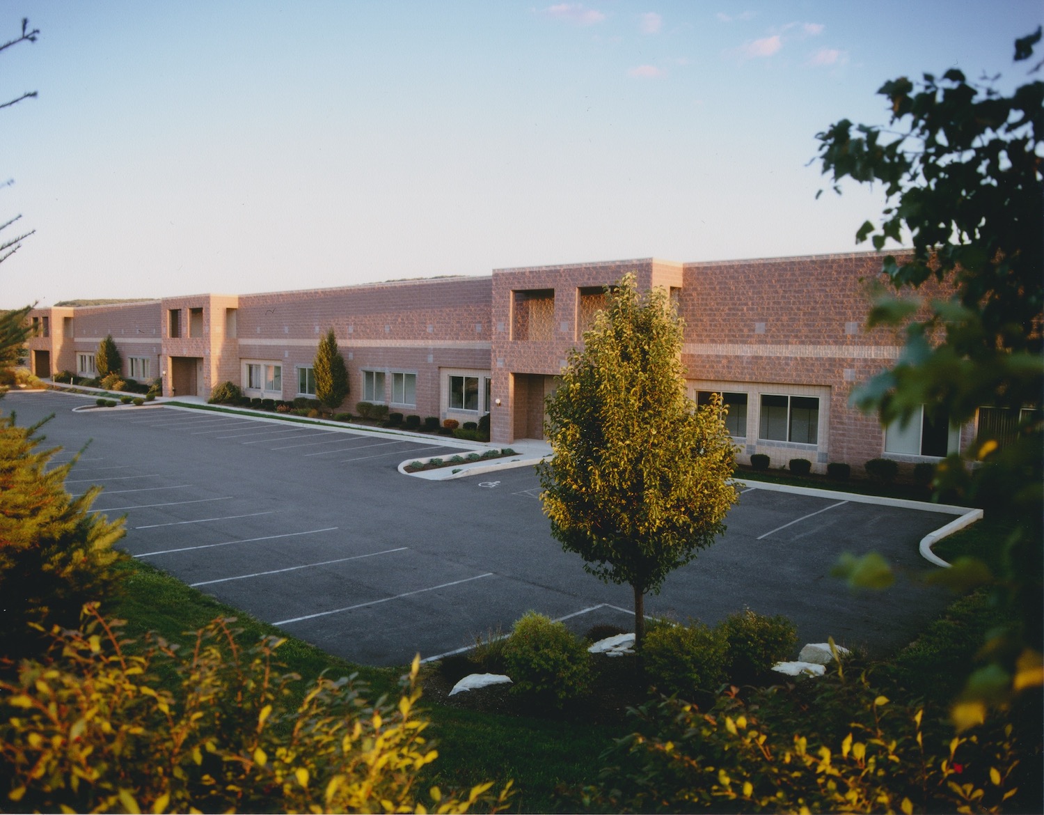 Industrial Complex built with multiple spaces and greenery.